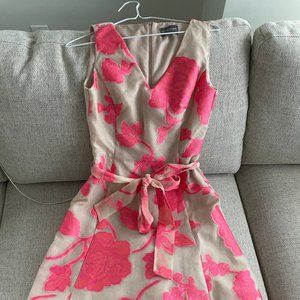 NEVER WORN - Phase Eight - Cream with Pink Floral Pattern Dress